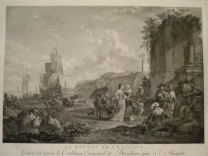 Le Rachat De L'esclave. Kupferstich Nach N. Berchem.42 by Jacques Aliamet