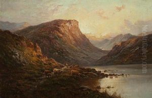 Highland Sunset by Alfred Fontville de Breanski Jr