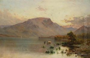 Fruhmorgens Am See by Alfred Fontville de Breanski Jr