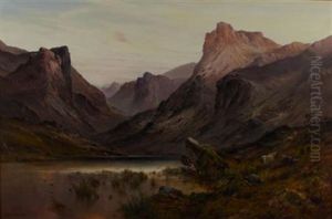 The Black Pool, Pass Of Glencoe by Alfred Fontville de Breanski Jr