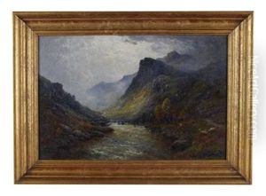 In Glen Etive N.b. by Alfred Fontville de Breanski Jr