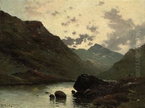 Llyn Ogwen, North Wales by Alfred Fontville de Breanski Jr