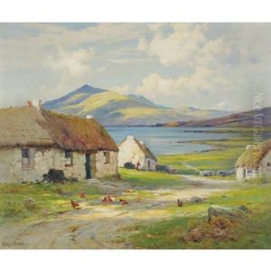 Above The Lake, County Donegal by Alfred Fontville de Breanski Jr
