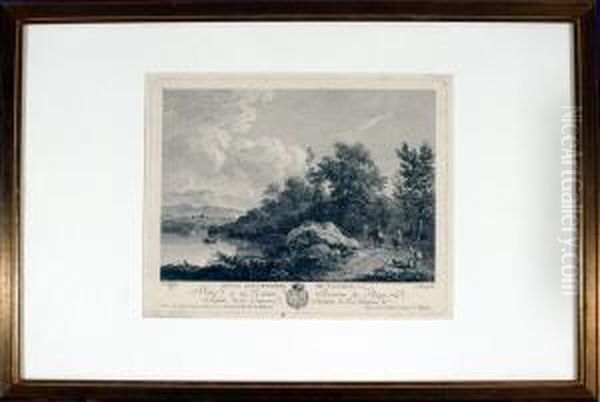 Landschaft Am See Mit Reitern - view 1