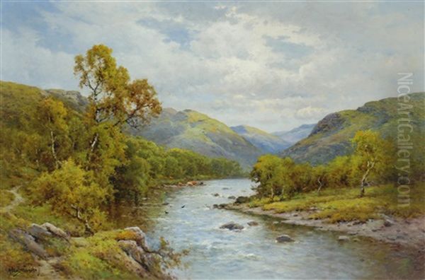 The English Lakes, The Derwent At Borrowdale, Cumberland - view 1