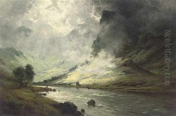 Sunshine And Shadow On A West Highland River - view 1