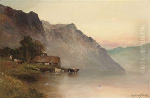 Stronlachar, Near To Loch Katrine by Alfred Fontville de Breanski Jr