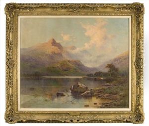 Evening Loch Fyne N.b. by Alfred Fontville de Breanski Jr