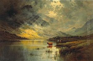 On Loch Etive, Argyll And Bute, Scotland by Alfred Fontville de Breanski Jr