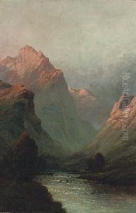 Evening, A Valley In Argyll by Alfred Fontville de Breanski Jr