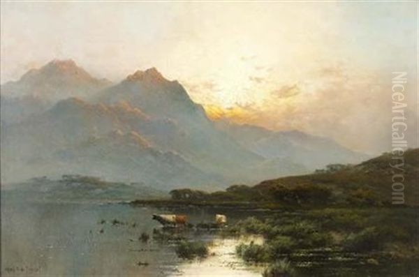 Highland Landscape At Sunset - view 1