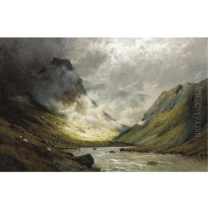 On A West Highland River by Alfred Fontville de Breanski Jr