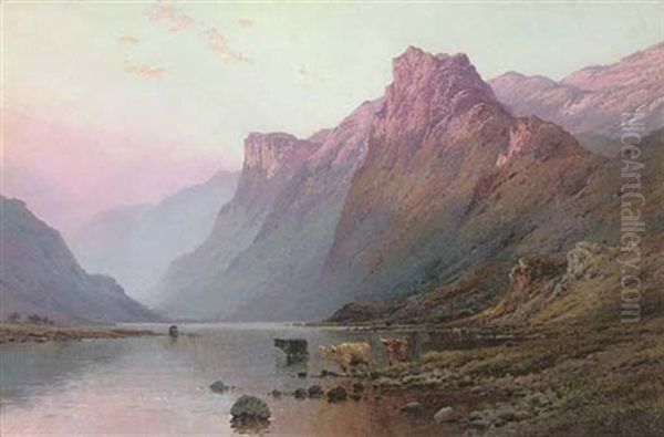 At Sunset, The Boarders Of A Perthshire Loch - view 1