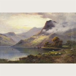 The Borders Of A Highland Loch by Alfred Fontville de Breanski Jr