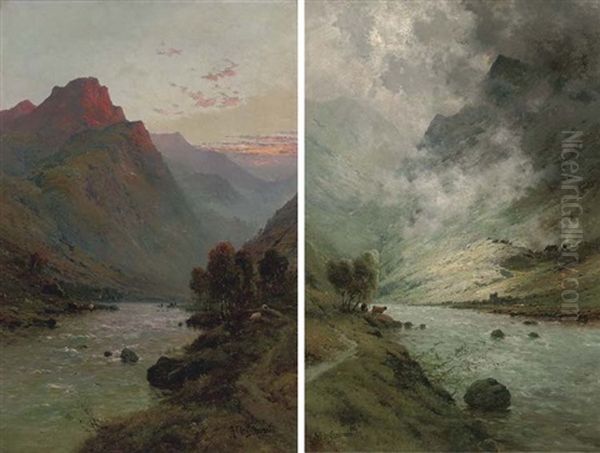 Evening, The Slopes Of Ben Nevis (+ Ben Tigh; Pair) - view 1