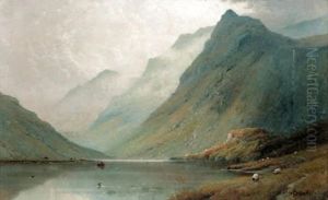 Early Morning, A Perthshire Loch by Alfred Fontville de Breanski Jr