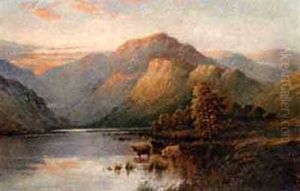 Untitled - Highland Cattle At A Mountain Tarn