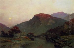 A Farm In The Scottish Highlands by Alfred Fontville de Breanski Jr