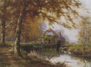 The Mill Stream by Alfred Fontville de Breanski Jr