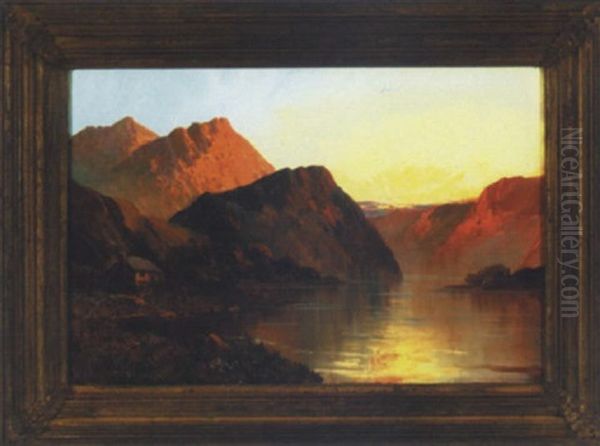 Tranquil English Landscape At Sunset - view 1