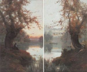 Evening, Burnham Beeches by Alfred Fontville de Breanski Jr