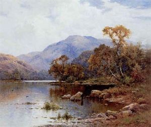 The Shores Of Buttermere by Alfred Fontville de Breanski Jr
