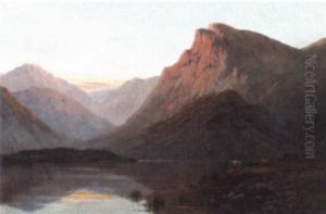 Highland Loch Scene With Cattle