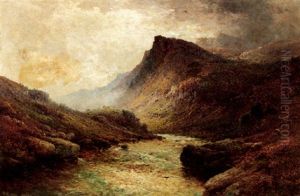 Near Glen Urquhart - West Highlands by Alfred Fontville de Breanski Jr