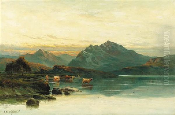 Cattle Watering, Loch Fad - view 1