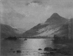 Summer Moonlight, Loch Leven by Alfred Fontville de Breanski Jr