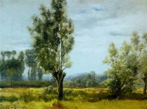 A Summer Landscape With A Church Tower