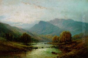 Early Morning In A Highland Valley by Alfred Fontville de Breanski Jr