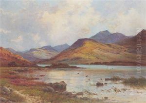 Evening, Loch Quoich, Inverness by Alfred Fontville de Breanski Jr
