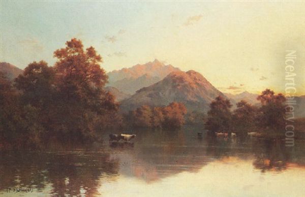 Evening - The Trossachs - view 1