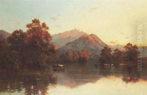 Evening - The Trossachs by Alfred Fontville de Breanski Jr
