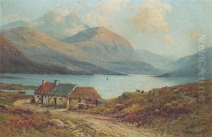 At The Head Of Loch Elive by Alfred Fontville de Breanski Jr