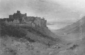 Evening Manorbriar Castle, Pembroke Evening Manorbriar Castle, Pembroke