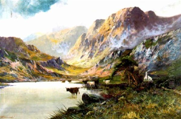 Highland Landscape With Cattle - view 1