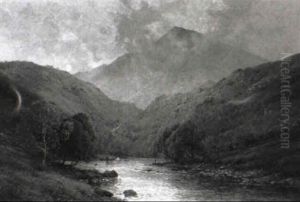 Moel Siabod And The Lledr Valley, North Wales by Alfred Fontville de Breanski Jr