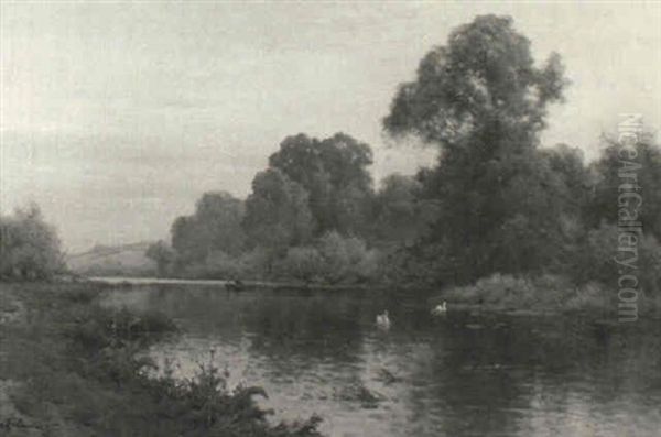 Evening, The Thames At Moulsford - view 1