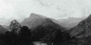 Evening In The Lledr Valley, North Wales by Alfred Fontville de Breanski Jr