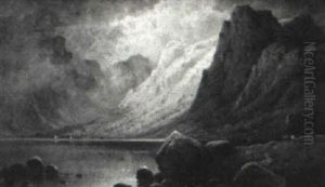 Highland Loch by Alfred Fontville de Breanski Jr