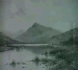 The Lower Lake, Killarney Evening In The Gap Of Dunloe, Killarney by Alfred Fontville de Breanski Jr