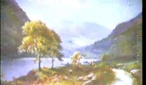 The Seathwaite Fells, English Lakes by Alfred Fontville de Breanski Jr