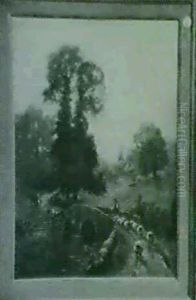Road To The Village by Alfred Fontville de Breanski Jr