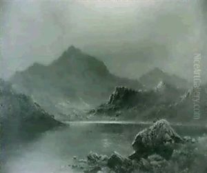 Snowdon At Midnight by Alfred Fontville de Breanski Jr