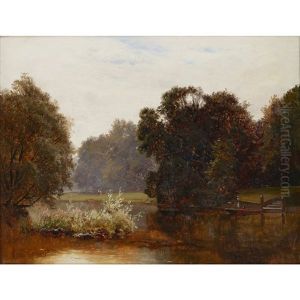 In Cool Retreats - Thames Ditton by Alfred de Breanski Sr