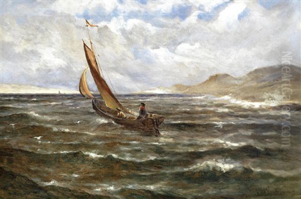 Sailing Boat In Choppy Waters - view 1