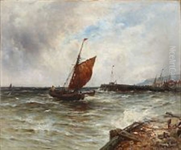 Fishing Boats Running To Harbour Isle Of Man - view 1
