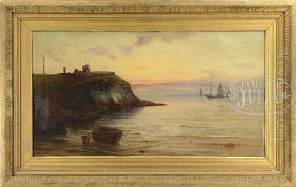 Sunset Peel Castle - view 1